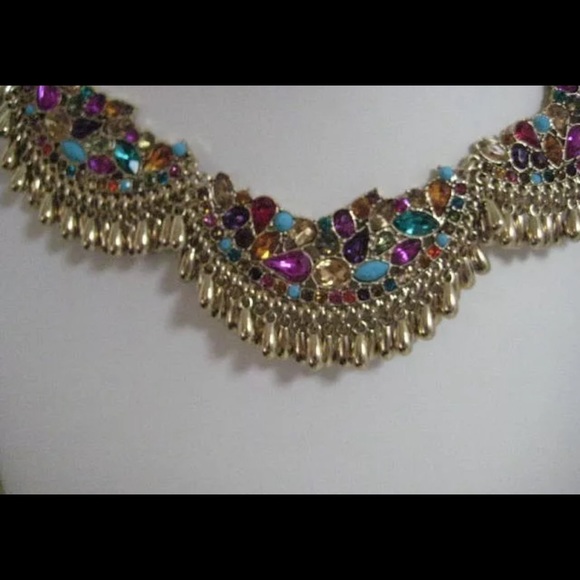 Betsey Johnson Carnival Crystal Segmented Necklace - Picture 2 of 4
